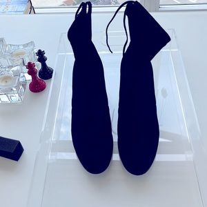 Stuart Weitzman Black Suede Ankle Boots